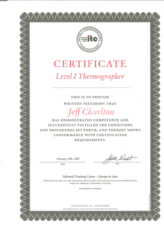 Mouldillness Mycotoxins Jeff Charlton passed from Infrarred Trainning Center for Level 1 Thermographer