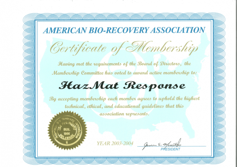 mouldillness Mycotoxins Hazmat Response certificate American Bio-recovery Association